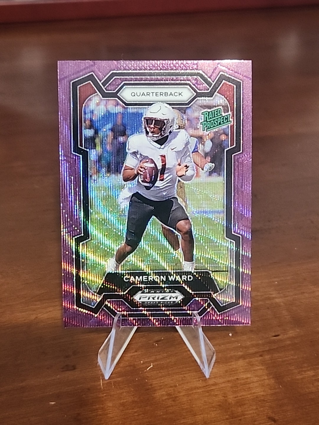 2024 Panini Prizm Draft Picks - Cameron Ward #199 Purple Wave Prizm (RC)