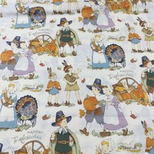 1/2 Yard HTF Happy Thanksgiving 2012 OOP Alexander Henry Cotton Fabric