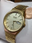 Vintage Seiko SQ 8223-8009 Mens Gold Tone Quartz Watch