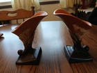 Pair Of Vintage Roseville Freesia Cornucopia Vases 197-6"