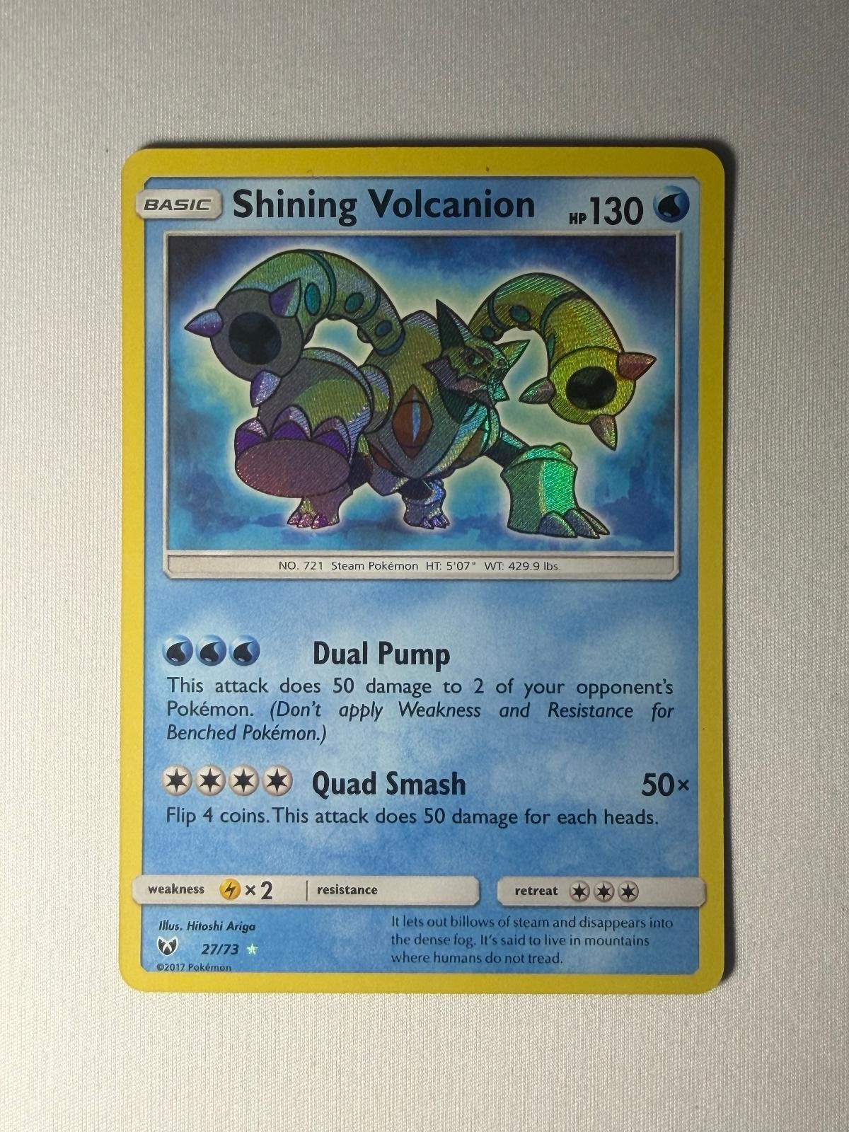 SHINING VOLCANION 27/73 SHINING LEGENDS POKEMON HOLO NM/M SHINING VOLCANION