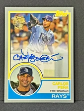 2022 Topps Archives Fan Favorites Auto Silver #83FF-CP Carlos Pena Rays /99