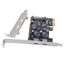 PCIE to Dual Type C Expansion Card PCI-E X1 to 2-Port TYPE-C USB 3.2 GEN17781