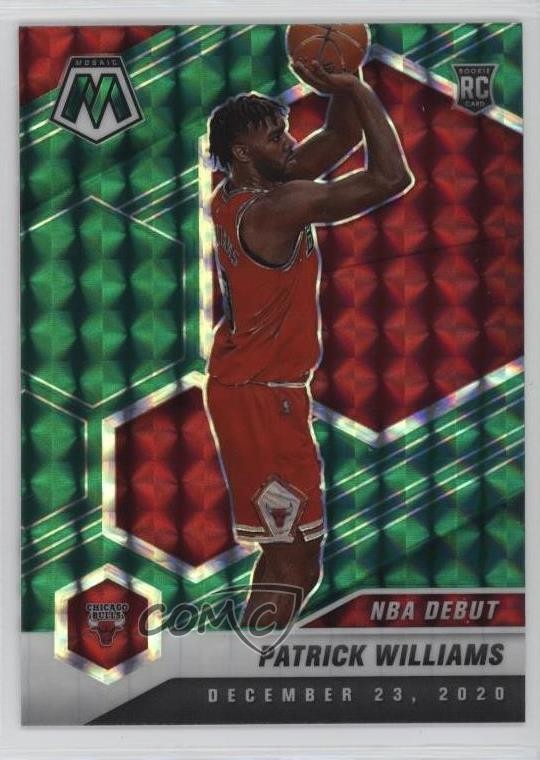 2020-21 Panini Mosaic NBA Debut Green Prizm Patrick Williams #267 Rookie RC 06qq