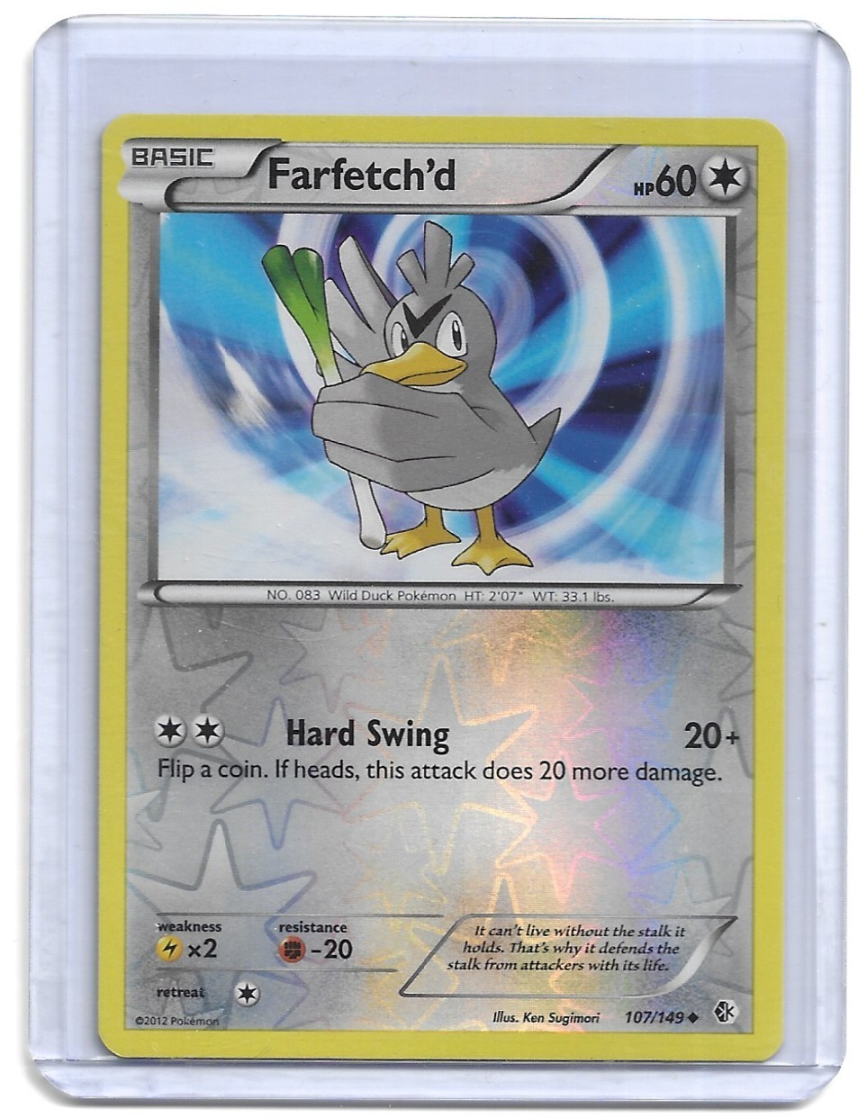 2012 Pokemon - Black & White:Boundaries Crossed Farfetch'd #107/149 Reverse Holo