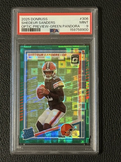 Shedeur Sanders 2025 Panini Donruss Optic Preview Rated Rookie Green Pandora