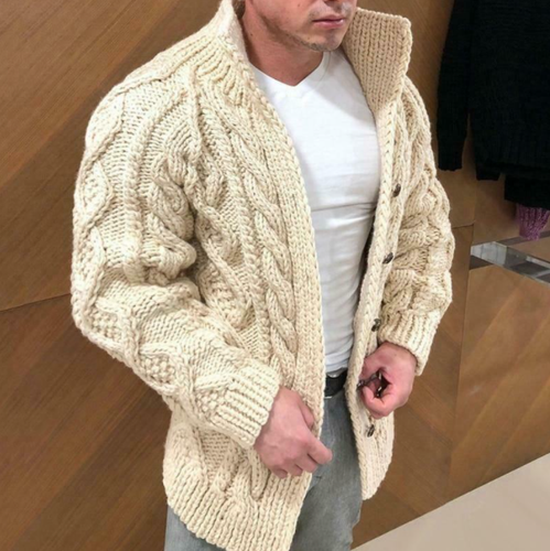 Men's Knitted Cardigan Sweater Plus 