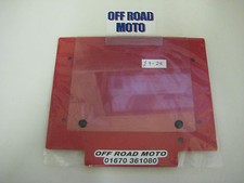 RED TRIALS BIKE NUMBER BOARD. ALL MODELS. BETA GAS GAS SHERCO MONTESA OSSA.