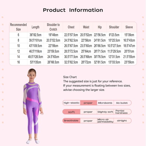 Kids Girls Dancewear Cycling Bodysuit Dance Jumpsuit Sheer Mesh Dance Unitard - Picture 23 of 51