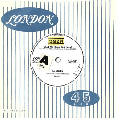 AL GREEN Call Me (Come Back Home) 1972 RARE New Zealand 7'' **PROMO / DEMO**