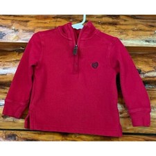 Chaps Pullover Red Zipper Front Shirt Boys Size 2T