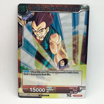 Vegeta, Powerful As Ever - P-030 - Foil Promo Dragonball Super Card DBS NM