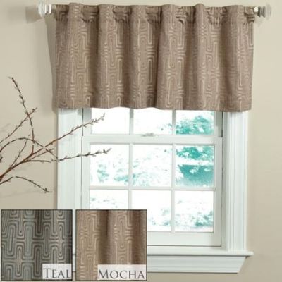 Circuit Rod Pocket Valance Mocha 736425558887