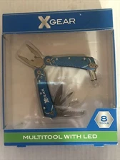X-Gear 8 Tool Men's Multi-Function Tool w/Led Light Retails $20 Blue (2-PO-112)