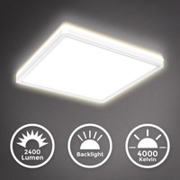 Led Deckenlampe 29Cm Flach Panel Dimmbar Deckenleuchte 18W Wohnzimmer BüRo Weiß