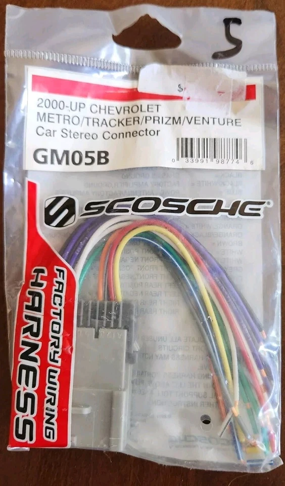 Arnés de cableado Scosche GM05B para vehículos seleccionados 2000-2008 para... Foto 4 de 4