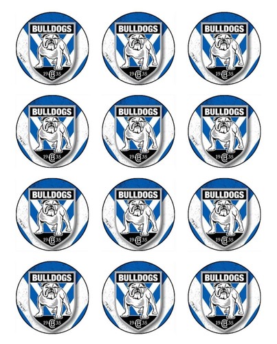 Bulldogs Rugby Edible Cake Toppers Icing Cake Sports Decorations (3 Sizes) - Picture 3 of 6