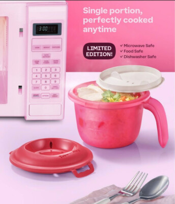 Tupperware Microwave Mini Rice Cooker Maker, Personal Size, Pocket