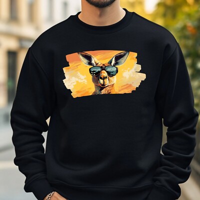 Kangaroo with Glasses Sweatshirt Cosy and Perfect for Any Occasion S to 4XL