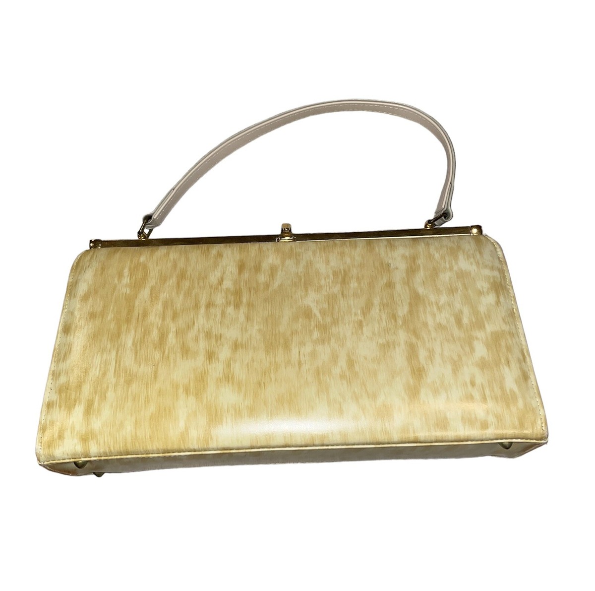 Vintage 50s/60s Pastel Color Block Handbag Snap Closure