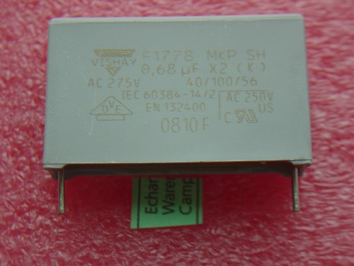 2 pcs MKP X2 0,68uF 275V~ 10% RM27,5 40/100/56 Entstörkondensator Capacitor NEU - Bild 2 von 2