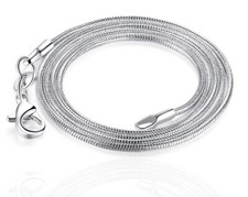 925 Sterling Silver Snake Chain Necklace 2MM 16, 18, 20, 22, 24, 26, 28 Inch