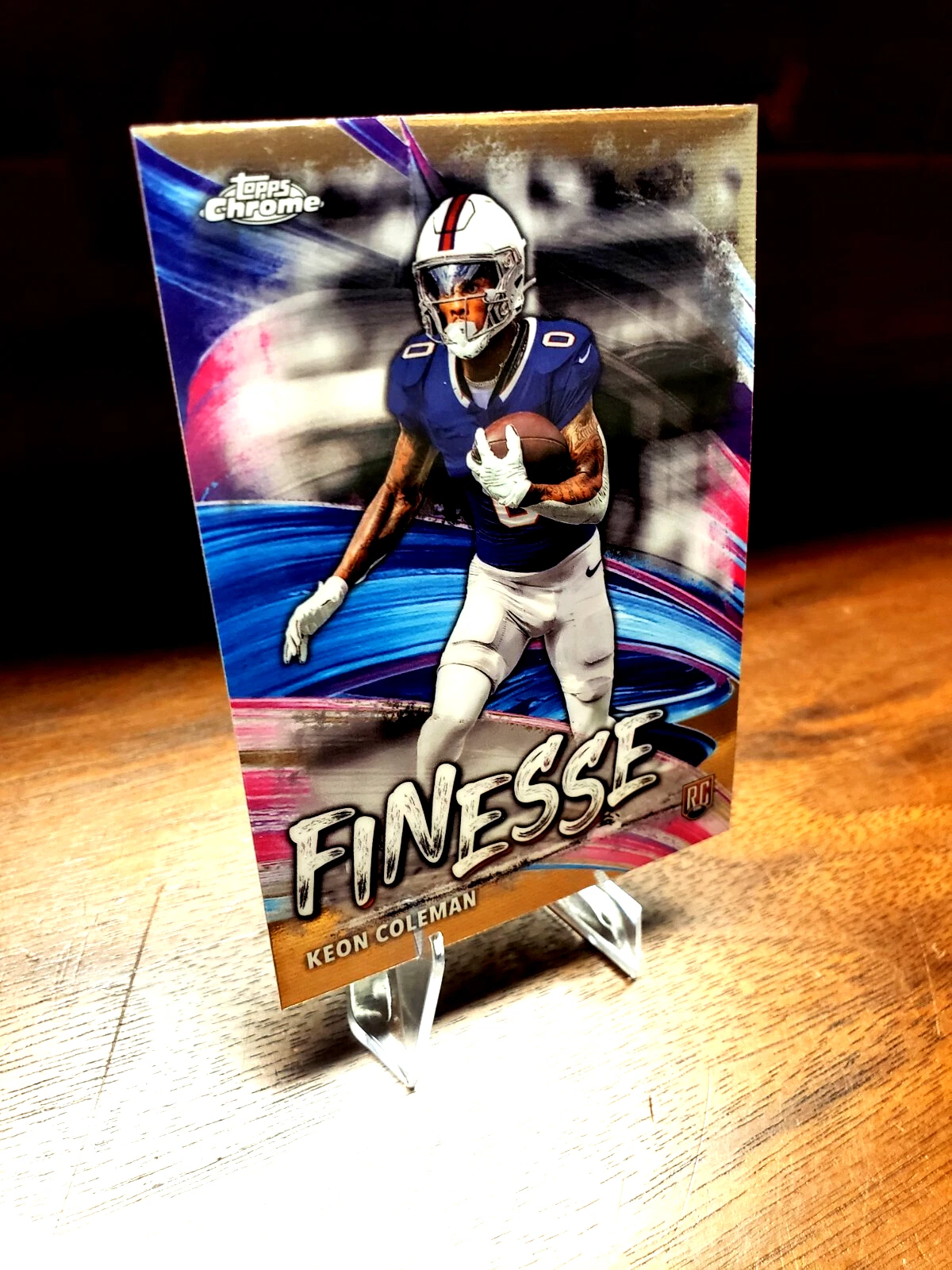 Keon Coleman Topps Chrome Finesse #F18 Superractor 1/1