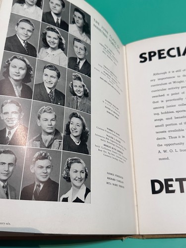 Vintage 1941 Wright Junior College Chicago, Illinois Jahrbuch Verwendung für Genealogie - Bild 8 von 14