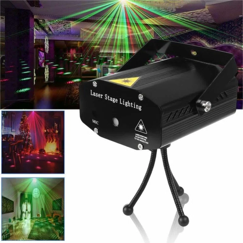 Mini Laser Projector Stage Lights LED RG Disco Lighting Xmas Party KTV DJ Light - Image 2 of 4