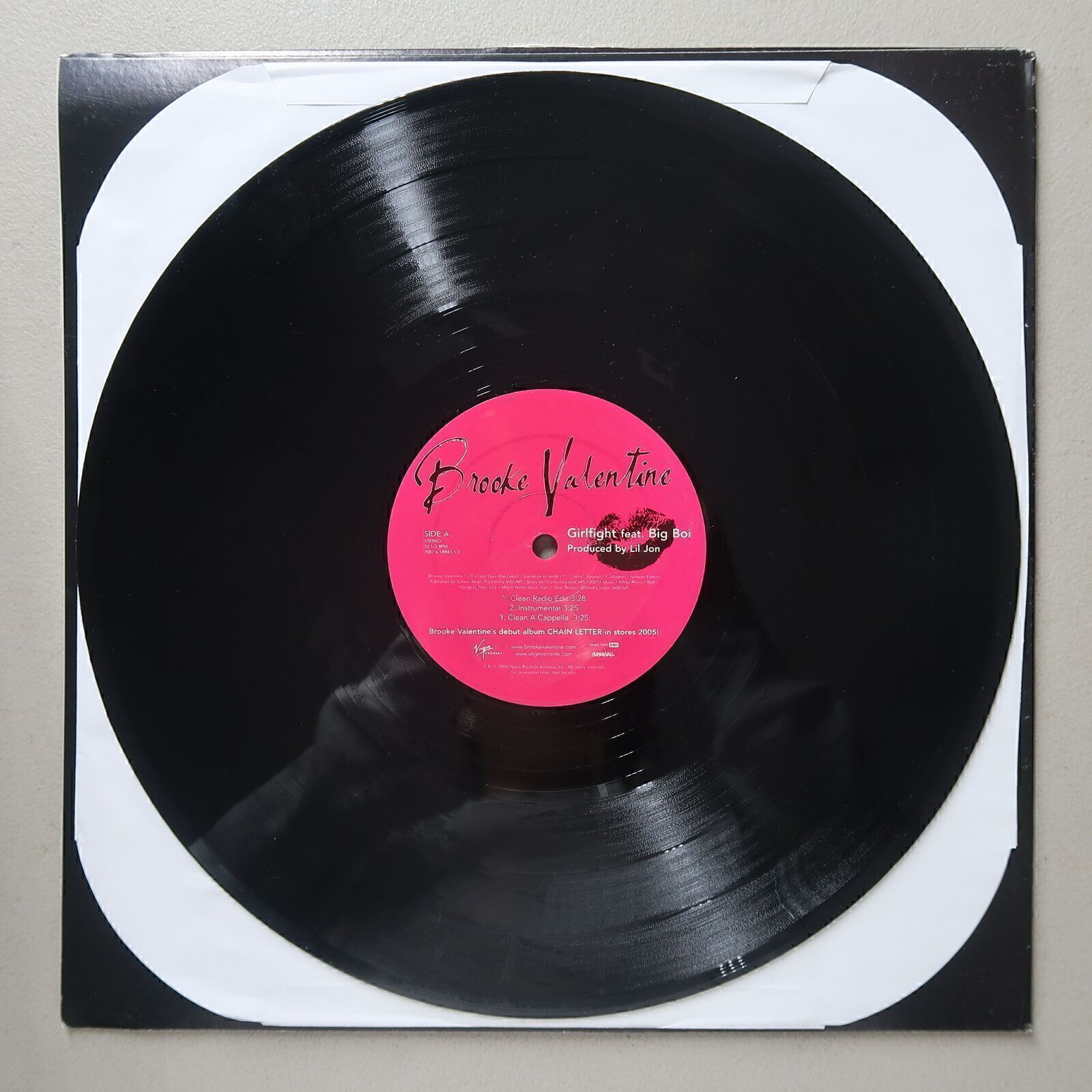 Brooke Valentine Girlfight ft Big Boi 12" Single Virgin VG 58 thumbnail 3