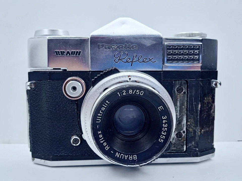 Cámara fotográfica Braun Paxette Reflex 35 mm SLR de colección con lente Ultralit 50 mm f/2,8 Foto 4 de 4
