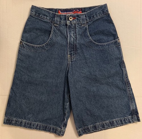 JNCO Jeans Denim Jean Shorts Youth Size 12 Embroidered Big Pockets Fast Ship - Picture 6 of 6