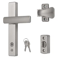 Ideal Security EL Keyed Lever Mount Latch with Deadbolt,Surface Mount Storm Door