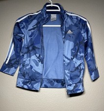 Adidas Track Suit Kids Sz 5 Blue Camouflage sweat suit athletic wear