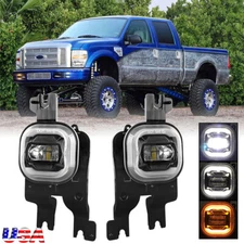 For Ford F-250 F-350 F-450 Super Duty 08-2010 LED Fog Lights Bumper Signal Lamp
