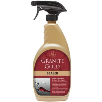 (6)-Granite Gold 24 Oz. Granite Sealer Non-toxic and pH balanced. Model: GG0036