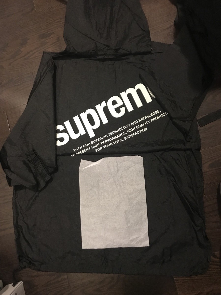Supreme Nylon Packable Poncho Jacket SS16 Black Sz L | eBay