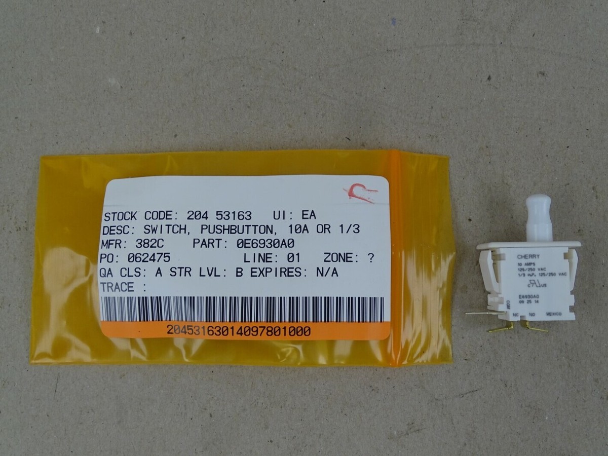 Cherry Pushbutton Switch 10A 125/250VAC, E6930A0 | eBay