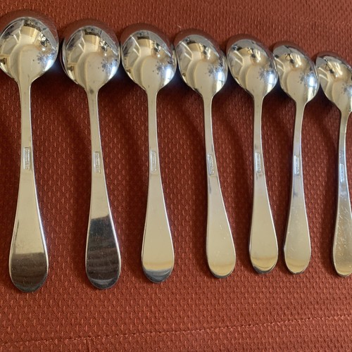 Set Of 7 Oneida RELIANCE Soup Spoons Glossy Stainless 7 3/4” - Picture 5 of 7