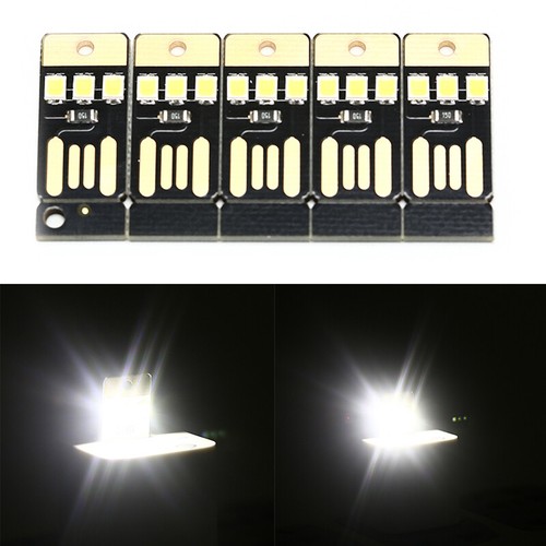 5PCS Night Lamp Mini Pocket Card USB Power LED 0.2W Light for Computer Lap.HU