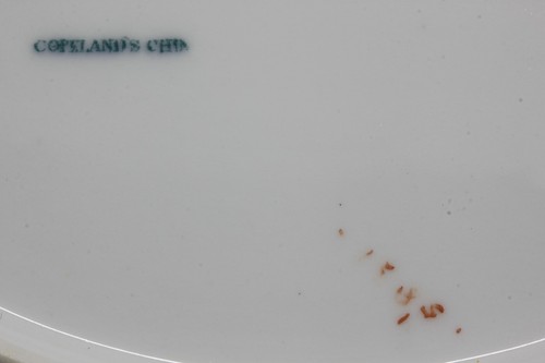 Rare Copeland Plate with Red Turquoise White Enamel Jewels and Gold Decoration - Picture 11 of 13