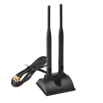 BOLWINS L44C WiFi Antenne 2x 6dBi RP-SMA Kabel Magnet 2.4G 5.8G 3m Verlängerungskabel