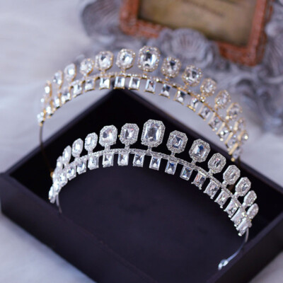 4cm Tall Elegant CZ Crystal Wedding Bridal Queen Princess