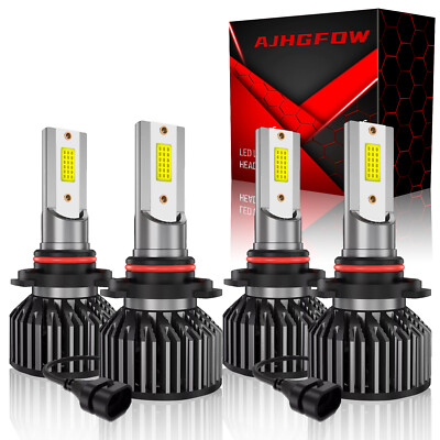 For Chevy S10 1994-2004 AJHGFOW Canbus 6000K LED Headlight High & Low Beam Bulbs