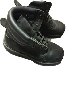 Sears roebucks para hombres Cuero Puntera De Acero Botas De Trabajo Negro  Talla 10D suavemente utilizado | eBay