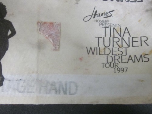 Tina Turner Wildest Dreams Tour 1997 Working Personnel Stage Hand Label-used - Picture 2 of 3