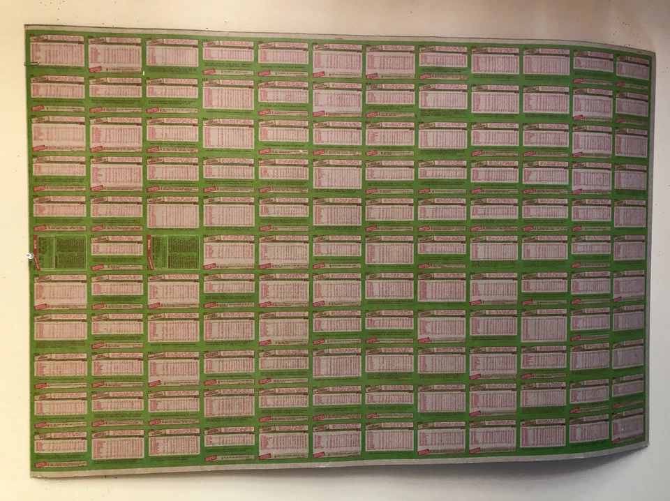 Tarjeta de béisbol Topps 1985 hoja vintage sin cortar (132 tarjetas) 28" x 43" George Brett Foto 4 de 4