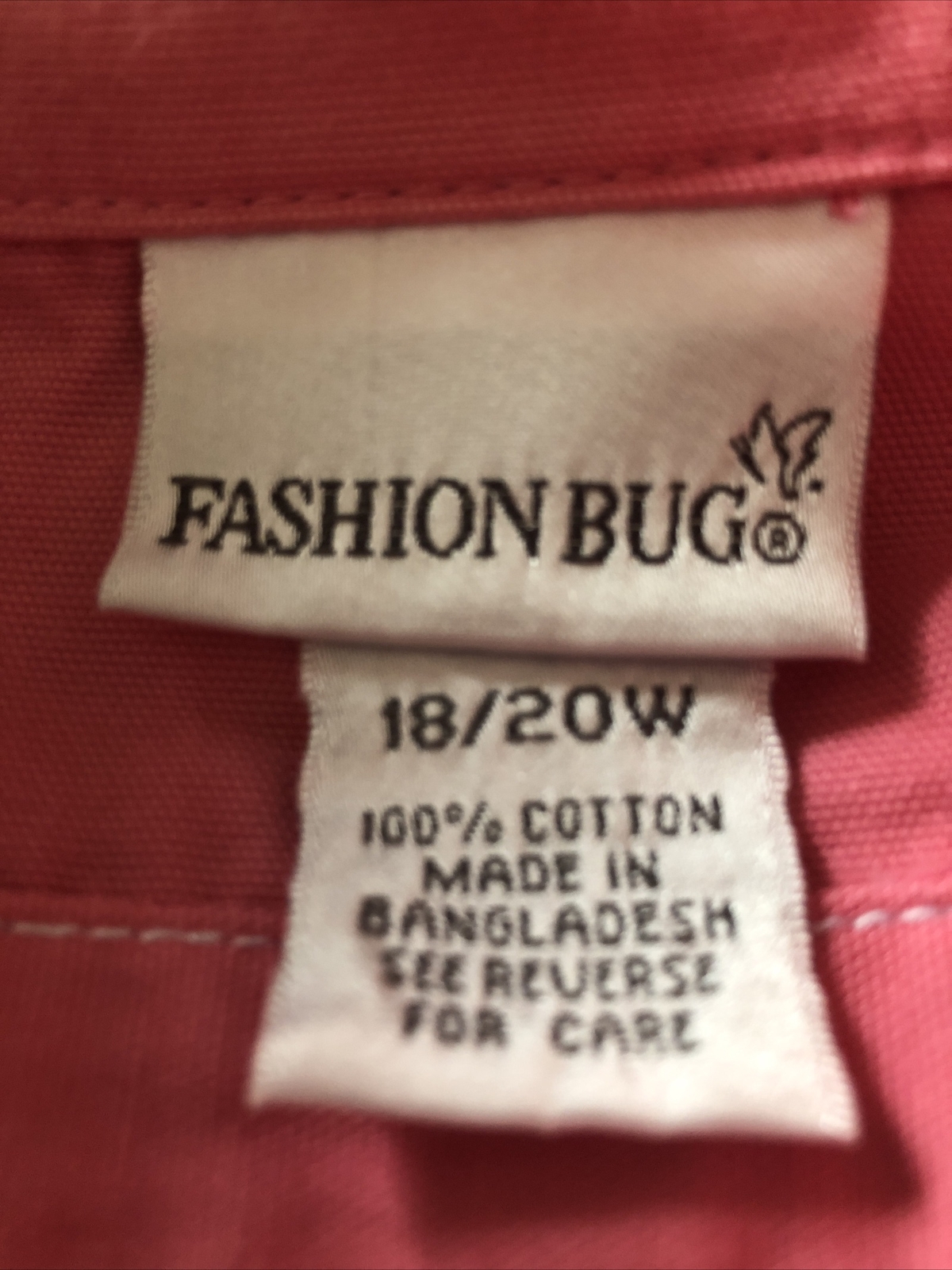 Fashion Bug Vintage Size 18/20 W Pink Jacket 100 Cotton Pockets eBay