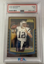 2000 Bowman Tom Brady #236 Rookie Card PSA 7 NM