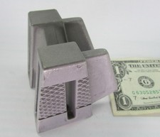 Unknown Heavy Interlocking Cast Stainless? Zinc? Serrated Curved Vise? Segments
